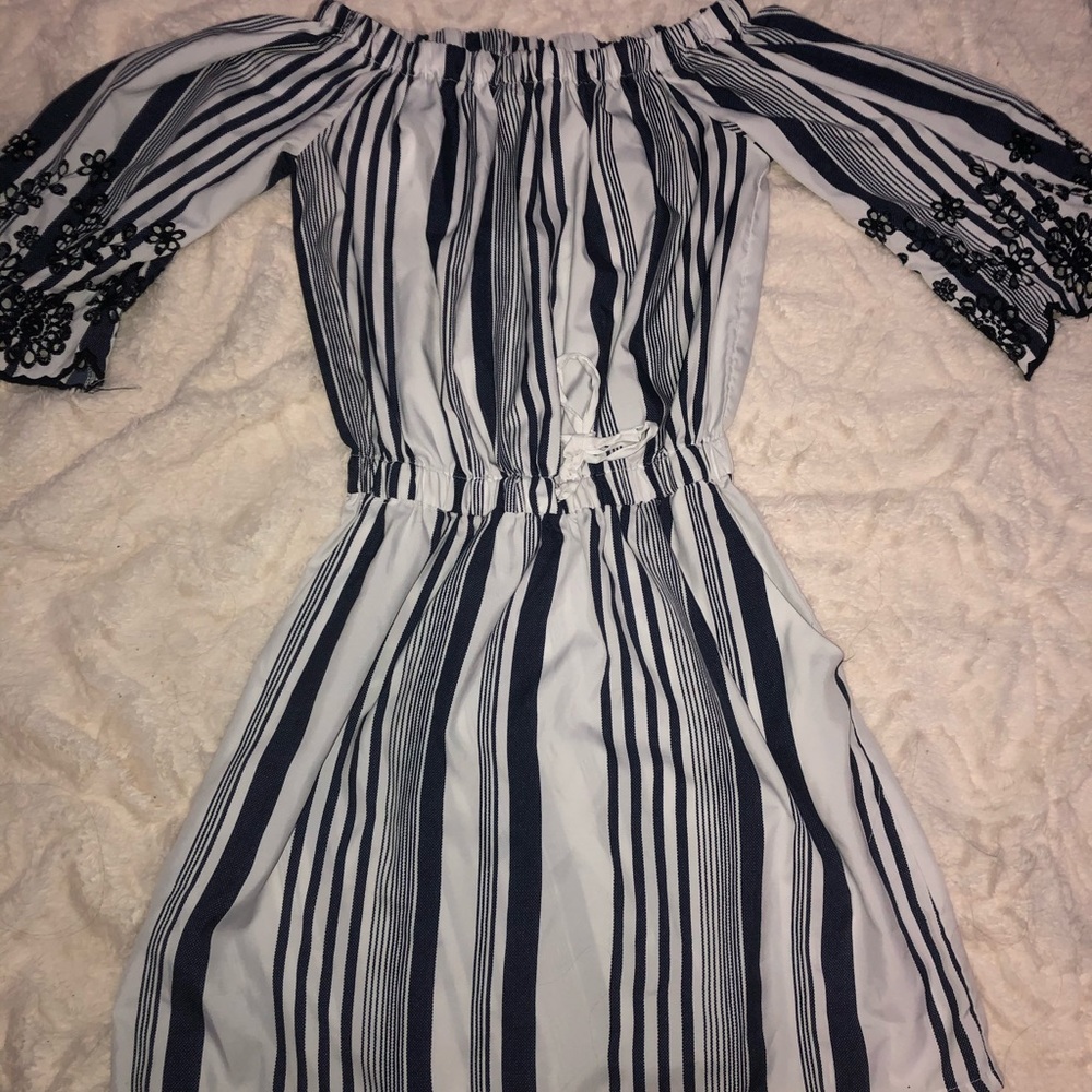 Cute Blue And White Dress